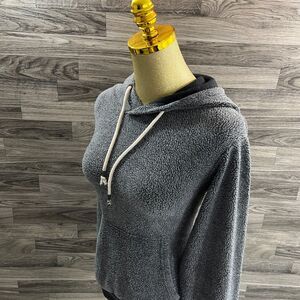 UNBRANDED Pullover Reverse Fleece Gray Hooded Sweatshirt Hoodie Women's Size S